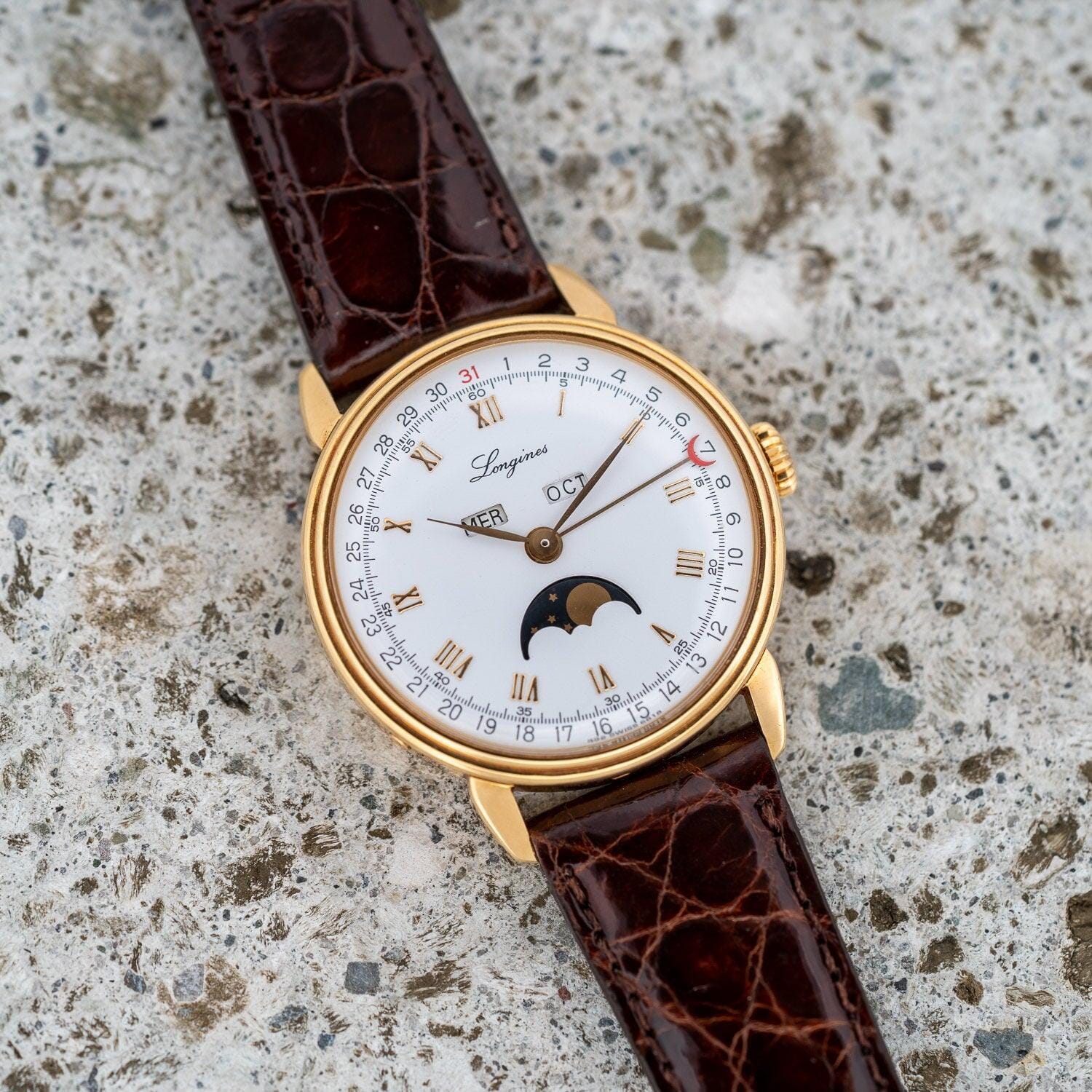 ロンジン トリプルカレンダー ムーンフェイズ 18K YG / LONGINES