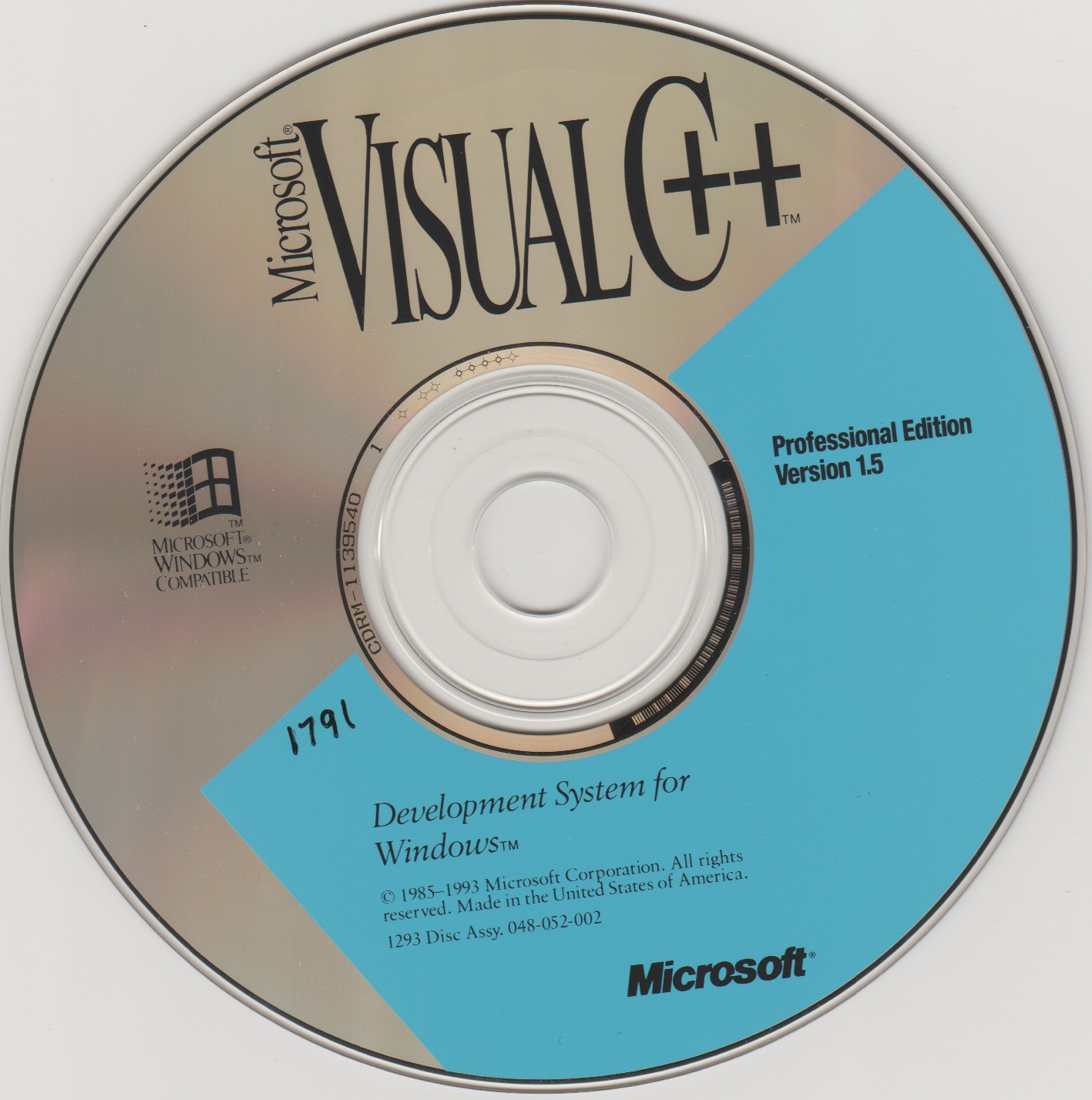 Microsoft Visual C++ Professional Edition 1.5 : Microsoft : Free