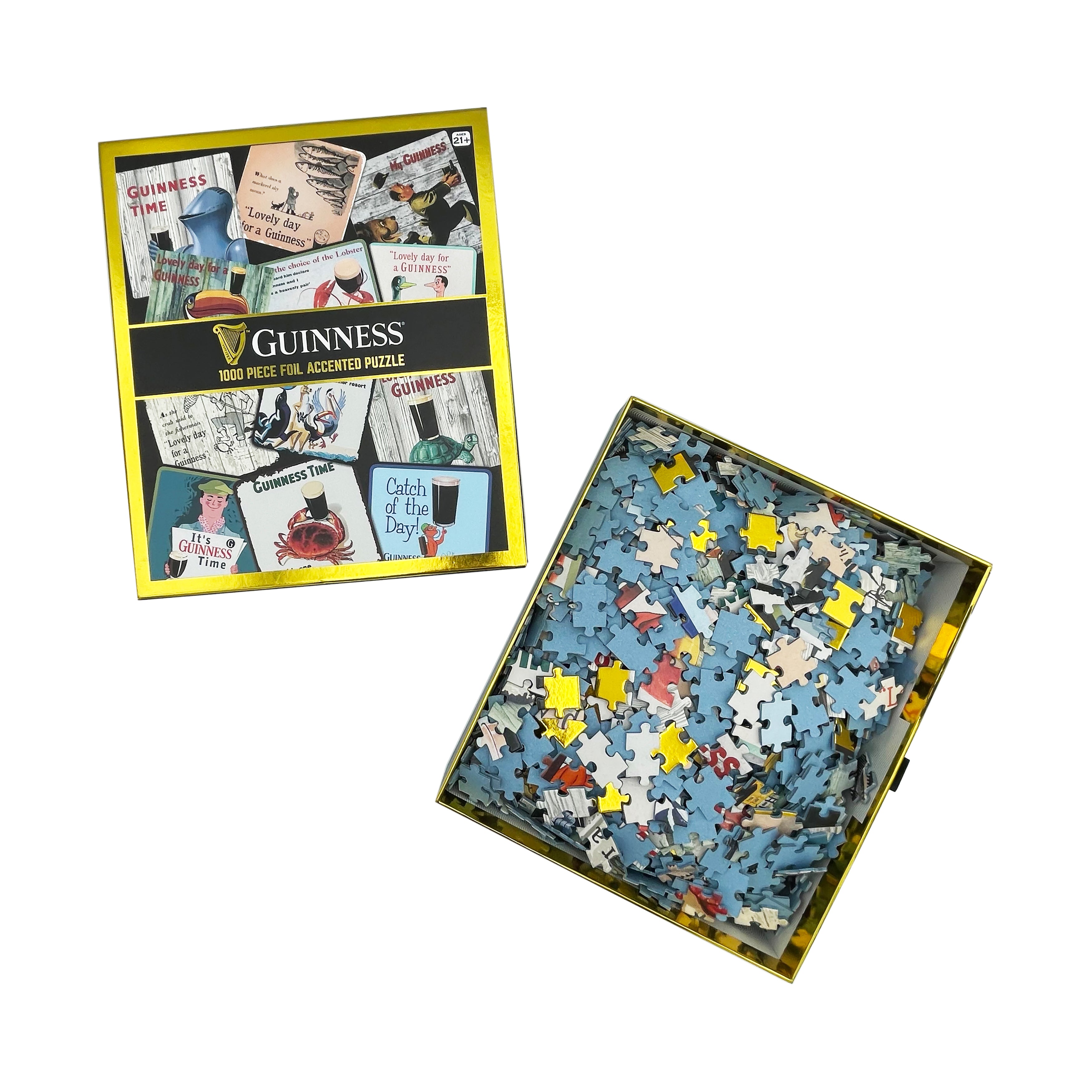 Guinness Foil Accented Puzzle - Coaster: 1000 Pcs | AreYouGame