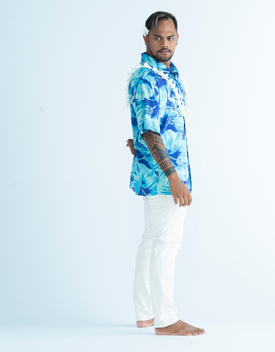 メンズアロハシャツ（アウテ）マリーン – 【公式】フラダンス衣装