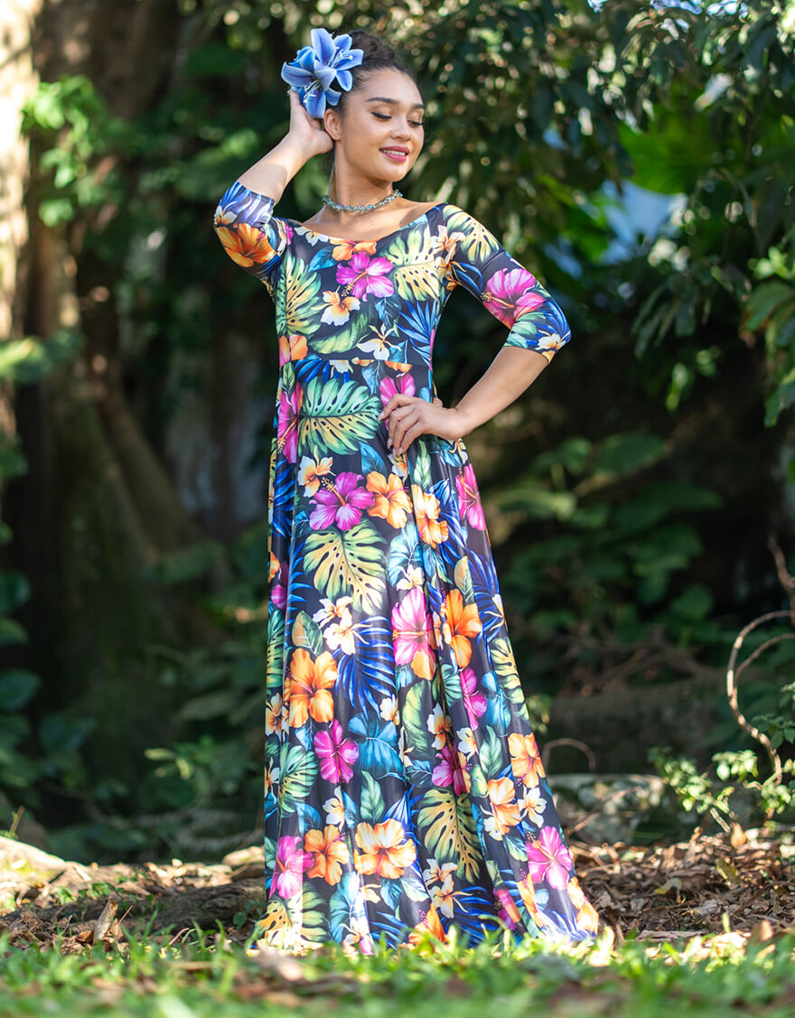 プレシャスフレアドレス（アロアロトロピカル） – 【公式】フラダンス