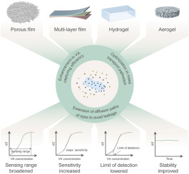 Structure-engineered colorimetric sensors for volatile amine