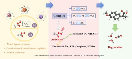 Coordination chemistry driven transition metal-mediated peracetic