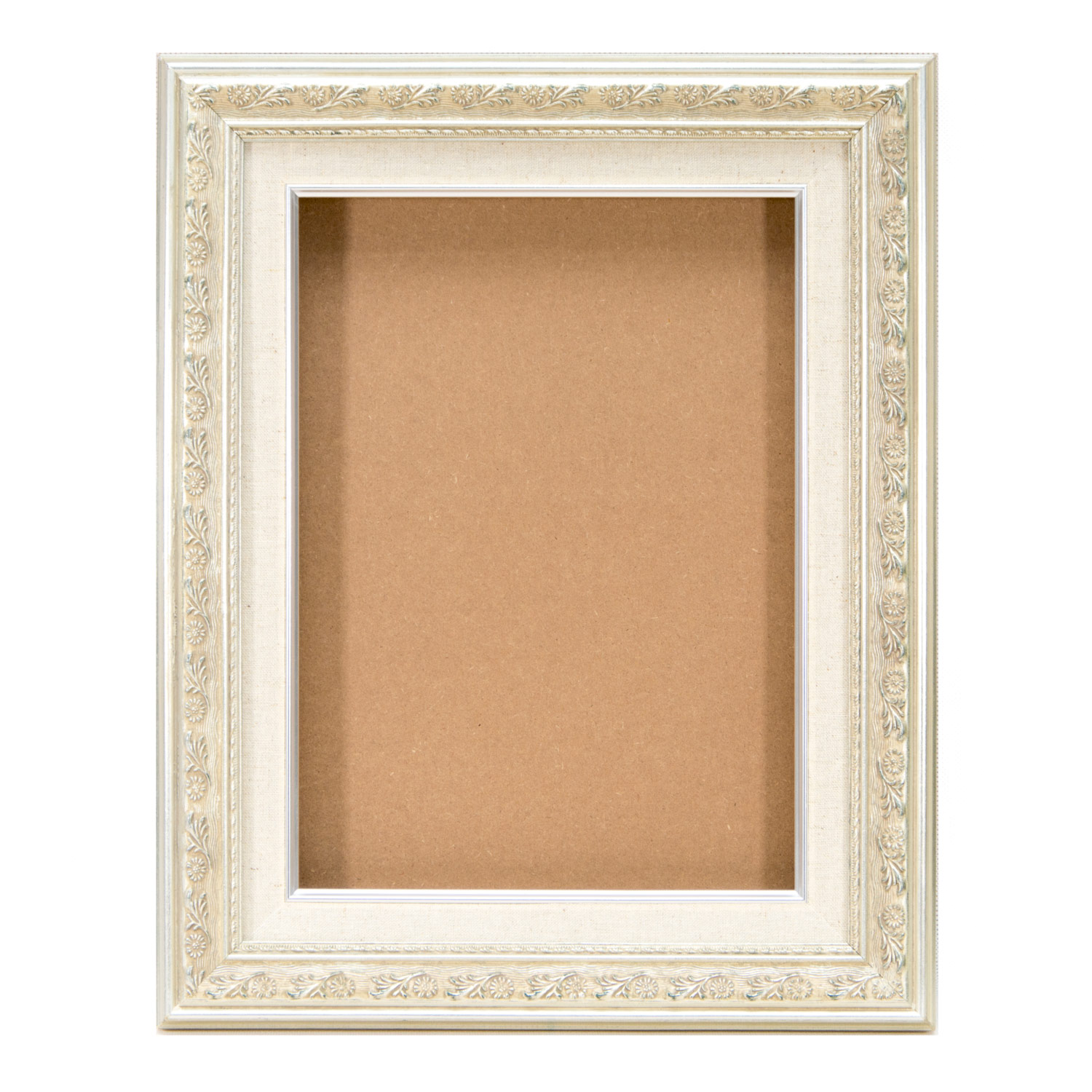 油彩オーダーフレーム アンティーク調 シルバー（銀箔仕上げ） 403