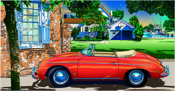 鈴木英人が描く「ポルシェ」26選 - 鈴木英人-EIZIN SUZUKIの版画