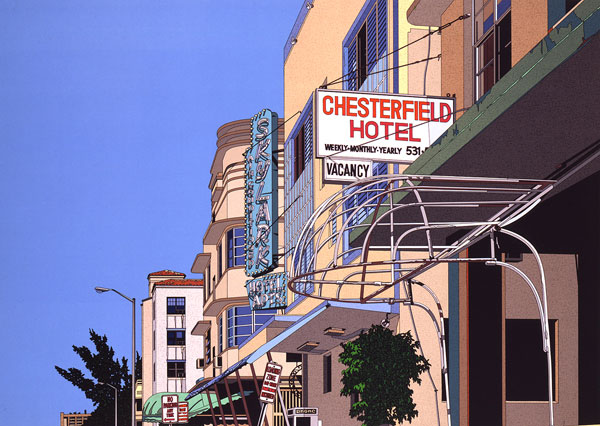 CHESTERFIELD」鈴木英人 1988年 リトグラフ - 鈴木英人-EIZIN SUZUKIの