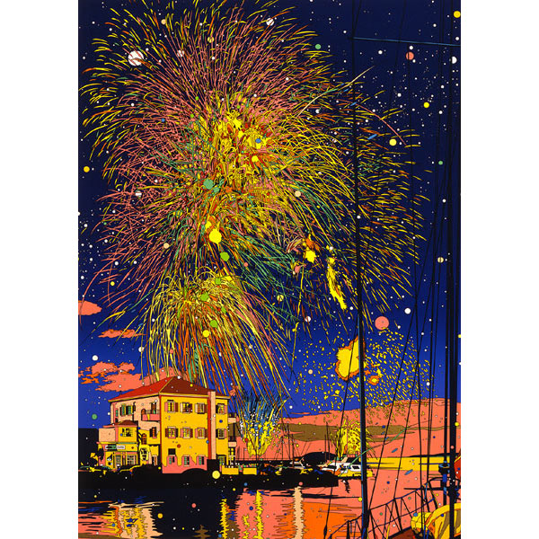 果てしなき夏の日々」鈴木英人 1995年 シルクスクリーン - 鈴木英人