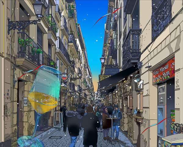 オンラインでの販売を開始しました｜鈴木英人 最新作 「バスクの酒場