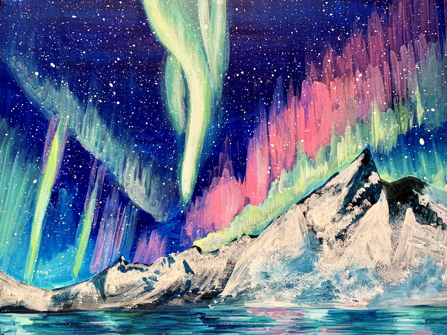 ウィルダネス・オーロラ Wilderness Aurora – Artbar Tokyo – Paint