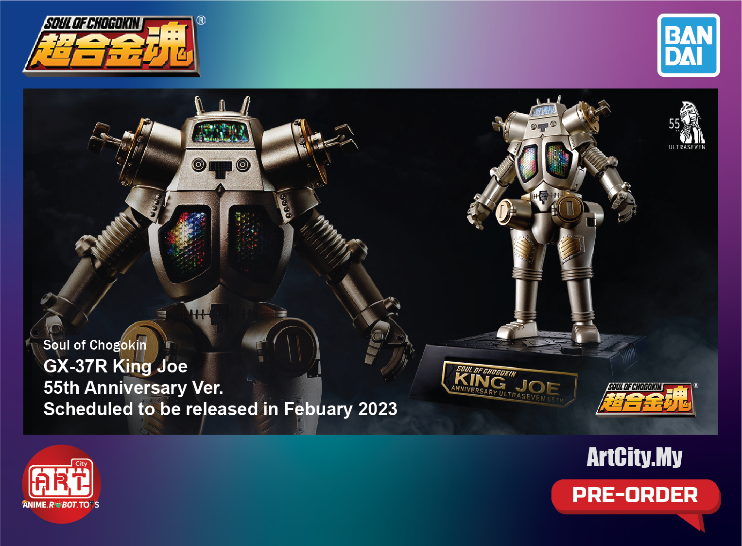 Bandai - Soul of Chogokin - GX-37R King Joe - 55th Anniversary Ver