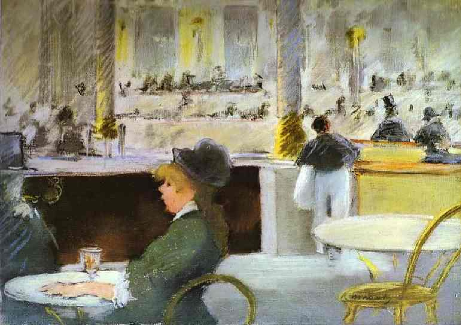 The interior of the cafe, 1880 by Edouard Manet: History, Analysis