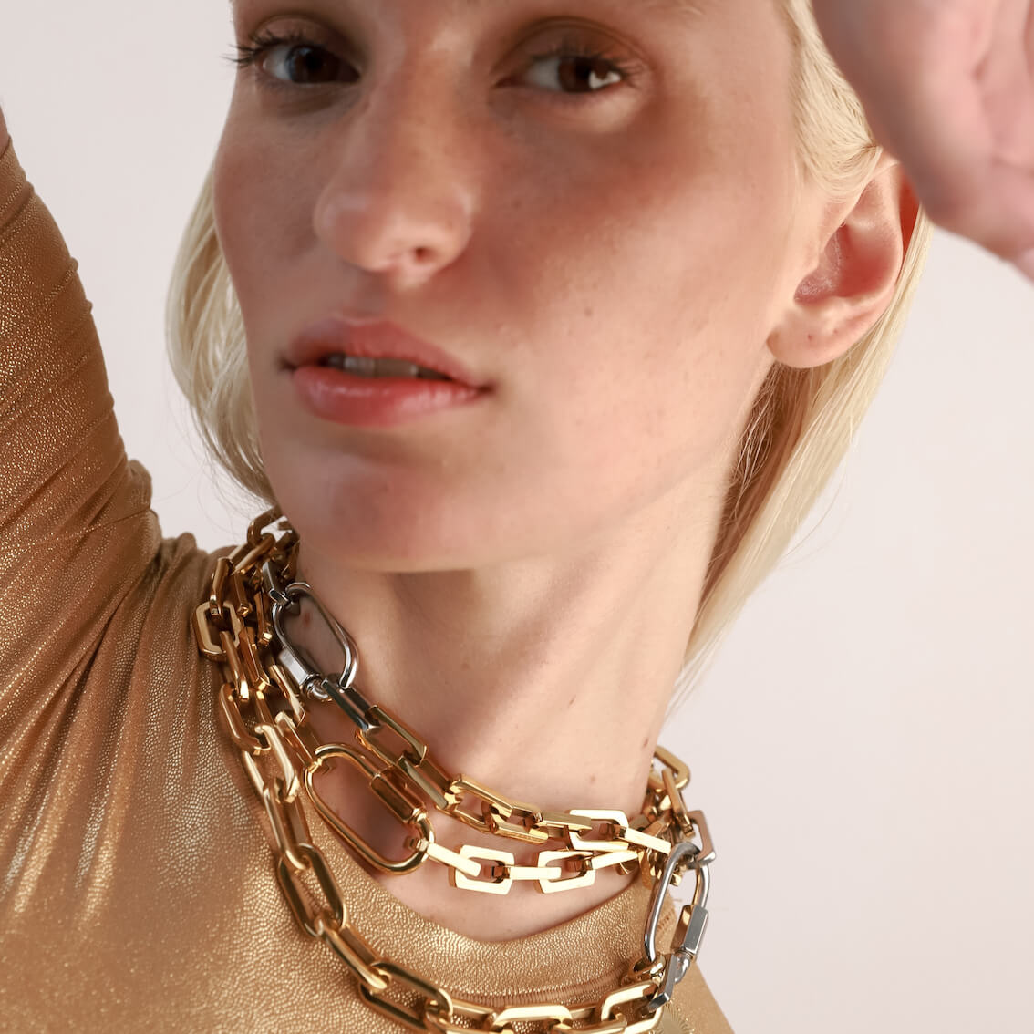 CARABINER SQUARE PUERTO CHAIN NECKLACE– Artizan Joyeria