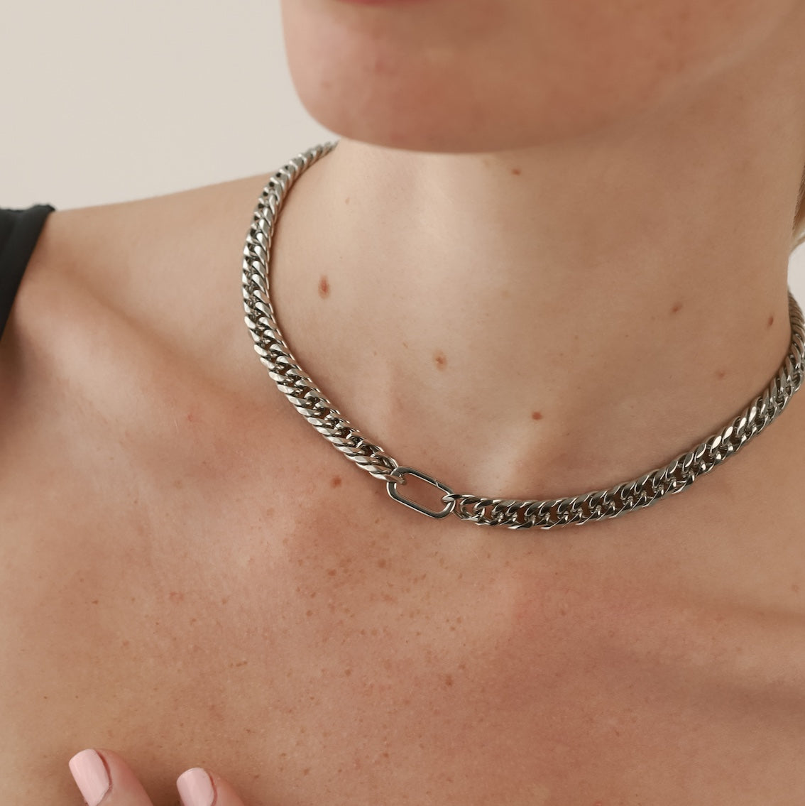 JUST CLICK SILVER CHAIN NECKLACE– Artizan Joyeria