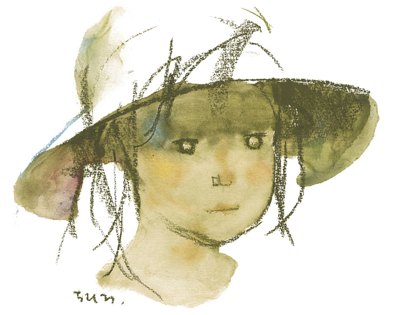 いわさきちひろ リトグラフ いわさきちひろ 「花と赤ちゃん」 161/365