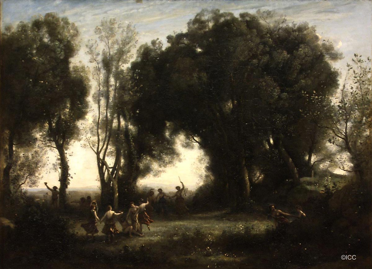 フランス風景画の巨匠が愛したモメント：カミーユ・コロー『朝、ニンフ