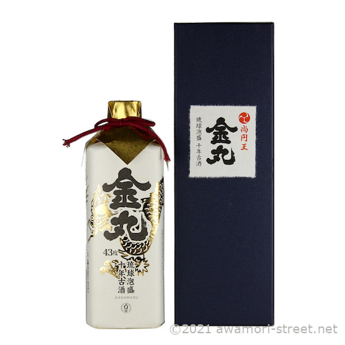 金丸 十年古酒 おちょこ付き 43度,720ml 贈り物にオススメ / 伊是名