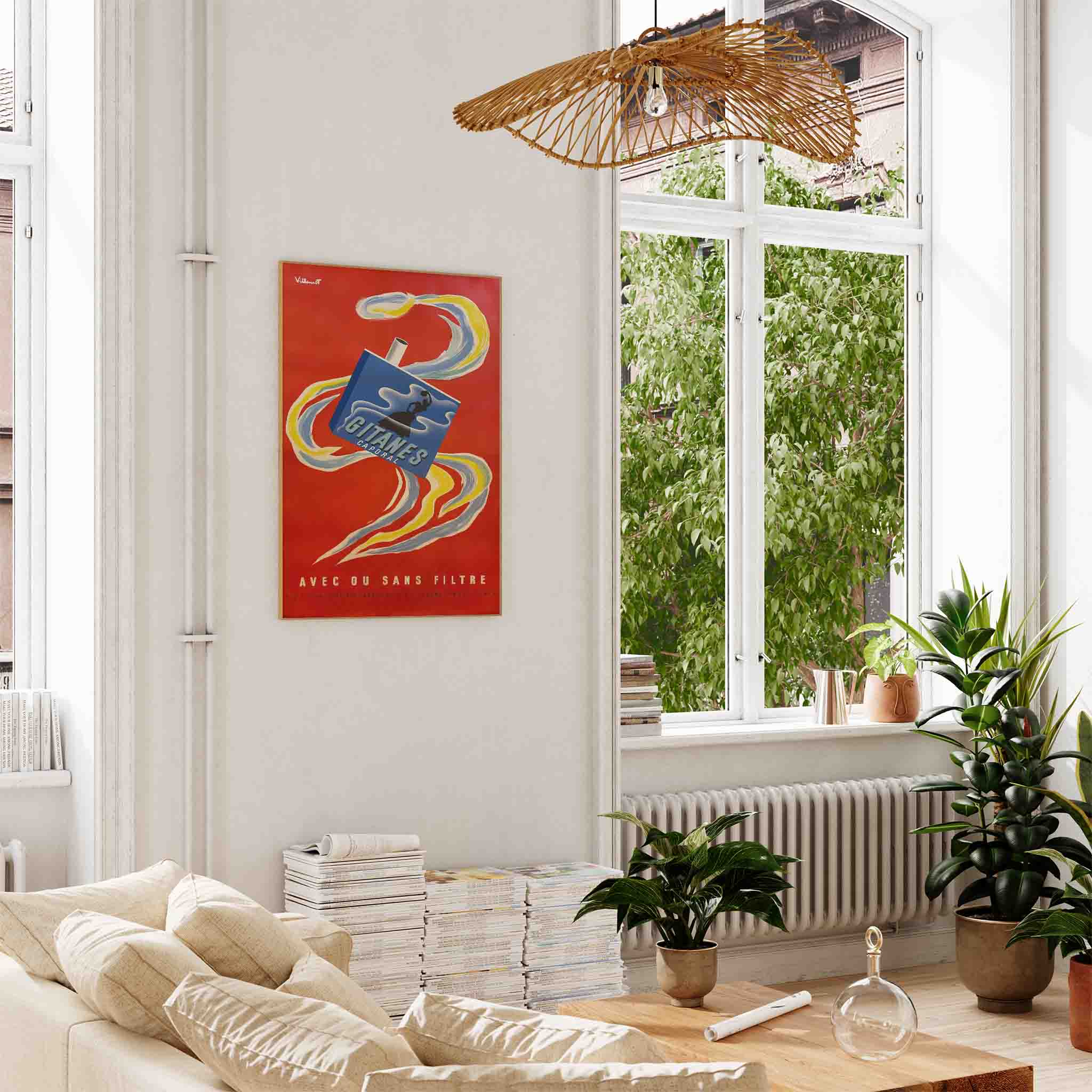 Gitanes by Herve Moran Vintage Poster – | Atollo Printshop