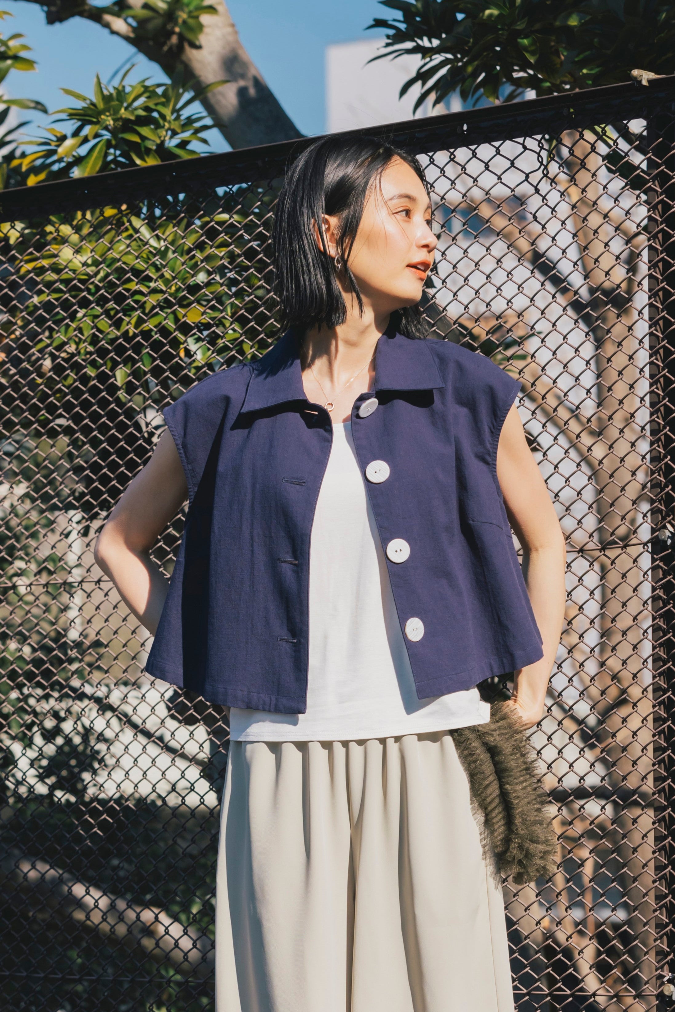 麻混ショートブラウス NS-318 – ATELIER N'S