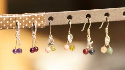 さくらんぼの手作りピアス | 新潟市東区のアトリエトントン