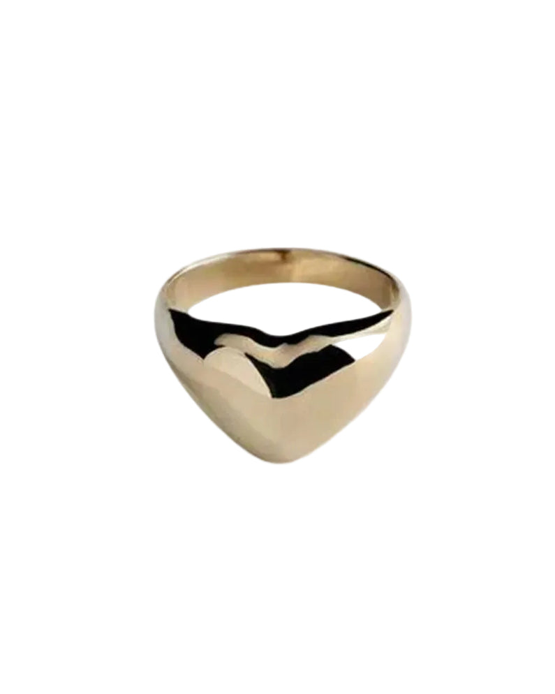 Annika Inez Gold Plated Heart Ring - At Present Jewelry