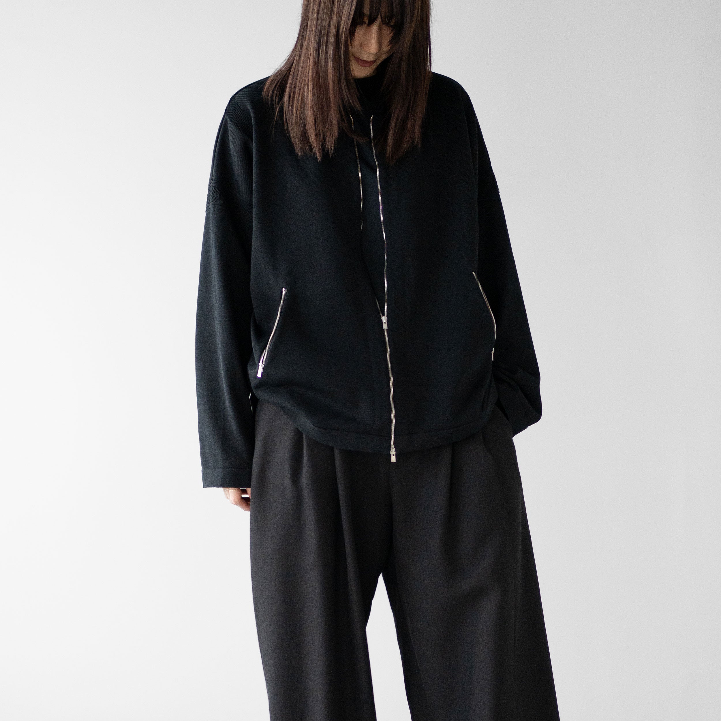 YASHIKI(ヤシキ) / -ex- Zip up knit blouson 