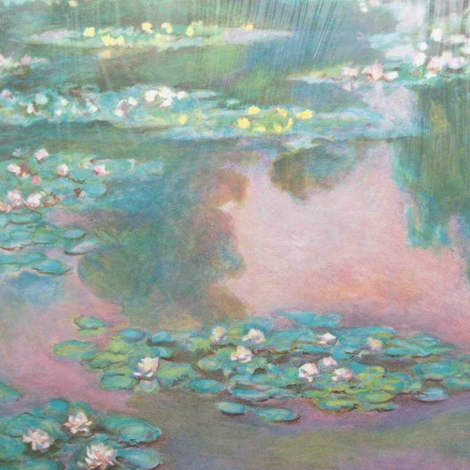 m002 dyoko 【13 クロード・モネ Claude Monet 「睡蓮」 リトグラフ 額
