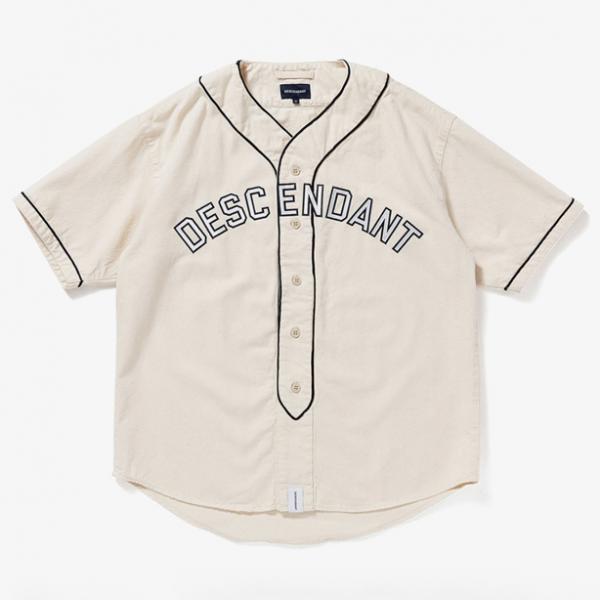 □ DESCENDANT 20SS BLEEK B.B. SS SHIRT ベースボールシャツ シャツ