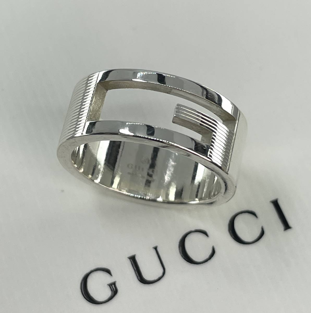 GUCCIグッチ グッチ GUCCI ブランデッドGリング シルバー925 21号