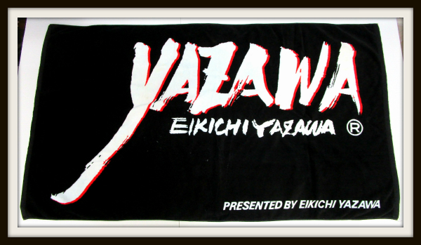 矢沢永吉 筆ロゴ スペシャルビーチタオル/SBT/黒赤白/BIG【04(矢沢永吉