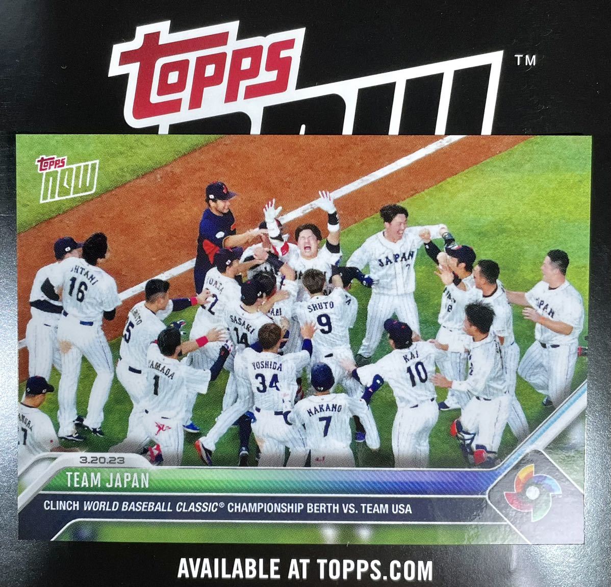 WBC topps now 準決勝 日本サヨナラ勝利 レッドパラレル10シリアル WBC