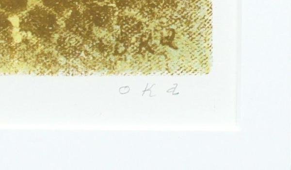 真作 WISH 岡鹿之助 粉ひき場 リトグラフ 直筆サイン 一枚の絵取扱作品