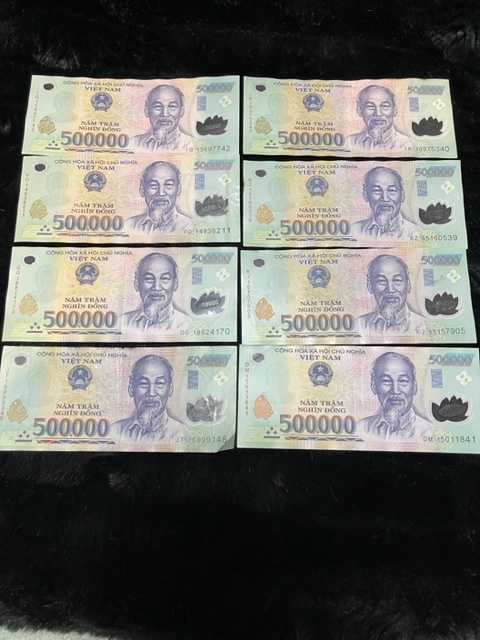 ベトナム紙幣 ベトナムドン 500000ドン 8枚 入手困難 本物保証 送料