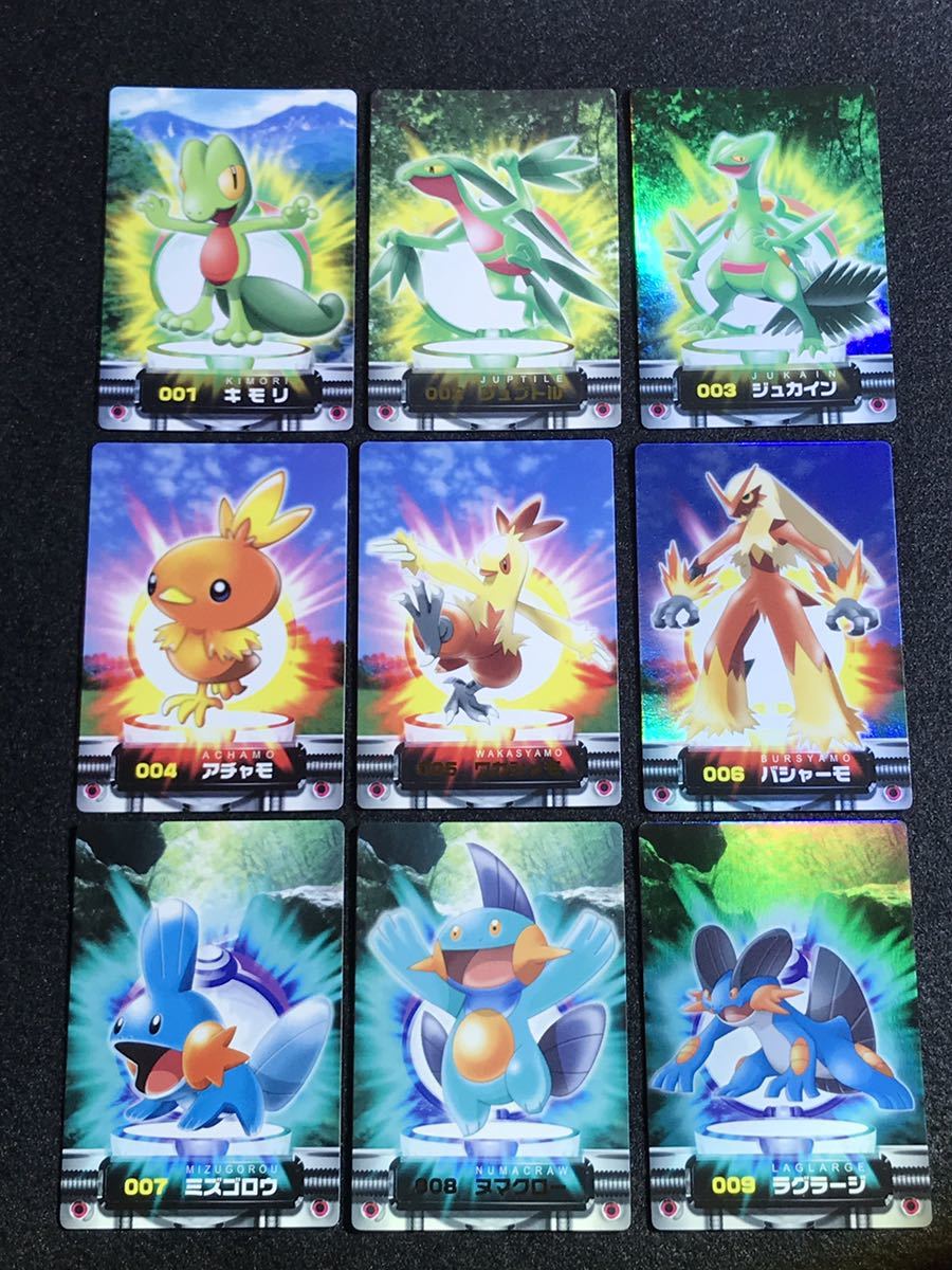 ポケモン ずかんカード ジュカイン バシャーモ ラグラージ アチャモ