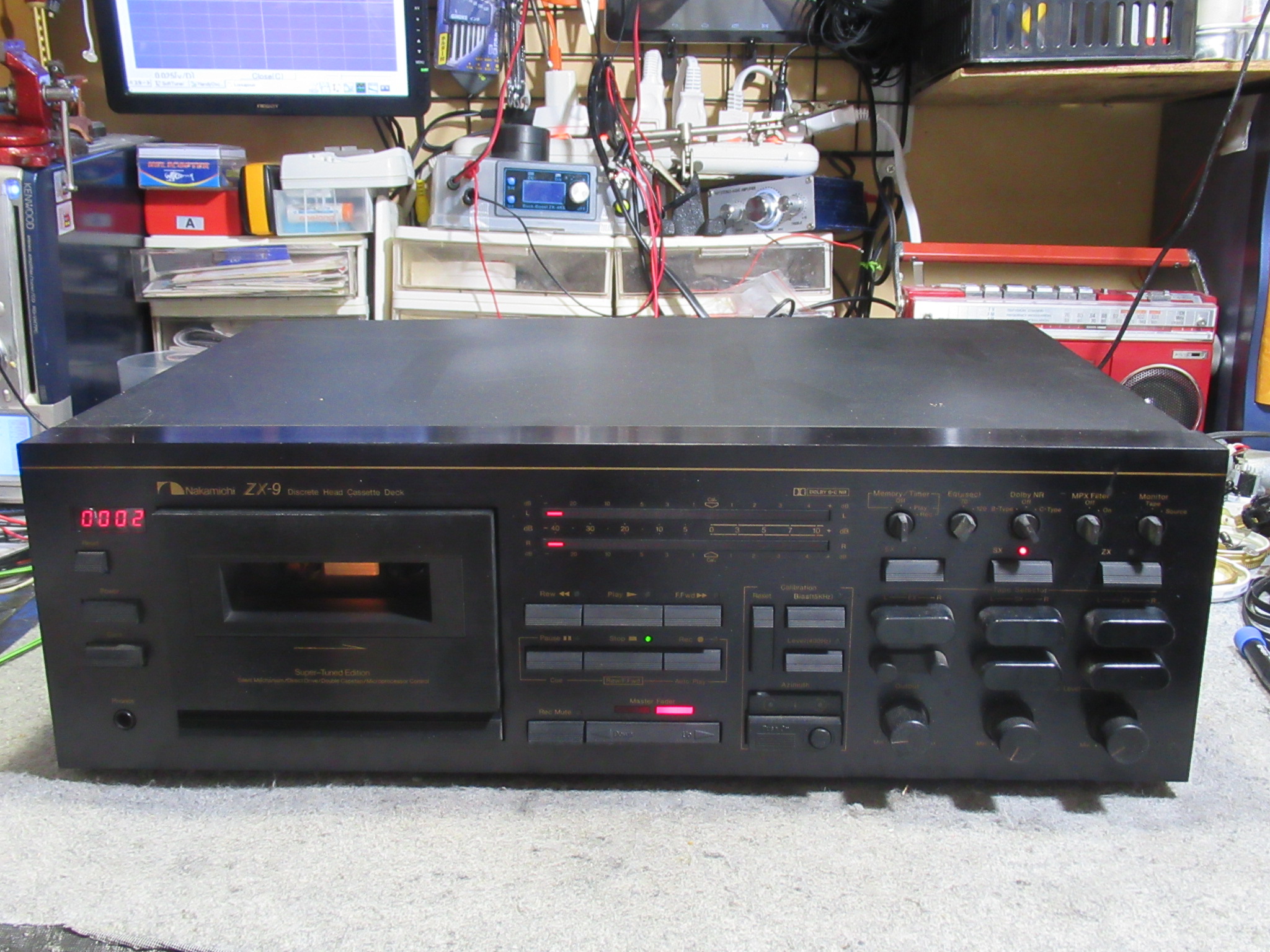 Nakamichi ZX-9 DDモーター基板修理、オレンジキャップ交換ほか