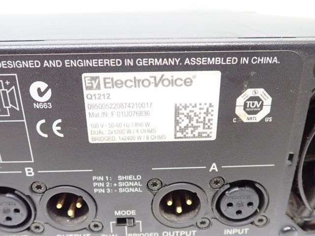 高額買取実施中!!】Electro-Voice エレクトロボイス Q1212 パワー