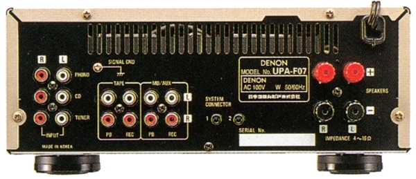 DENON UPA-F07の仕様 デノン/デンオン