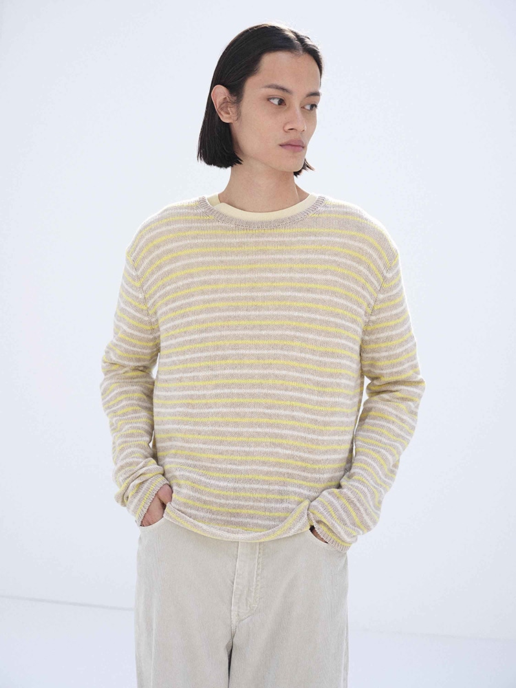 CASHMERE HARD TWIST KNIT TEE - AURALEE Official Website