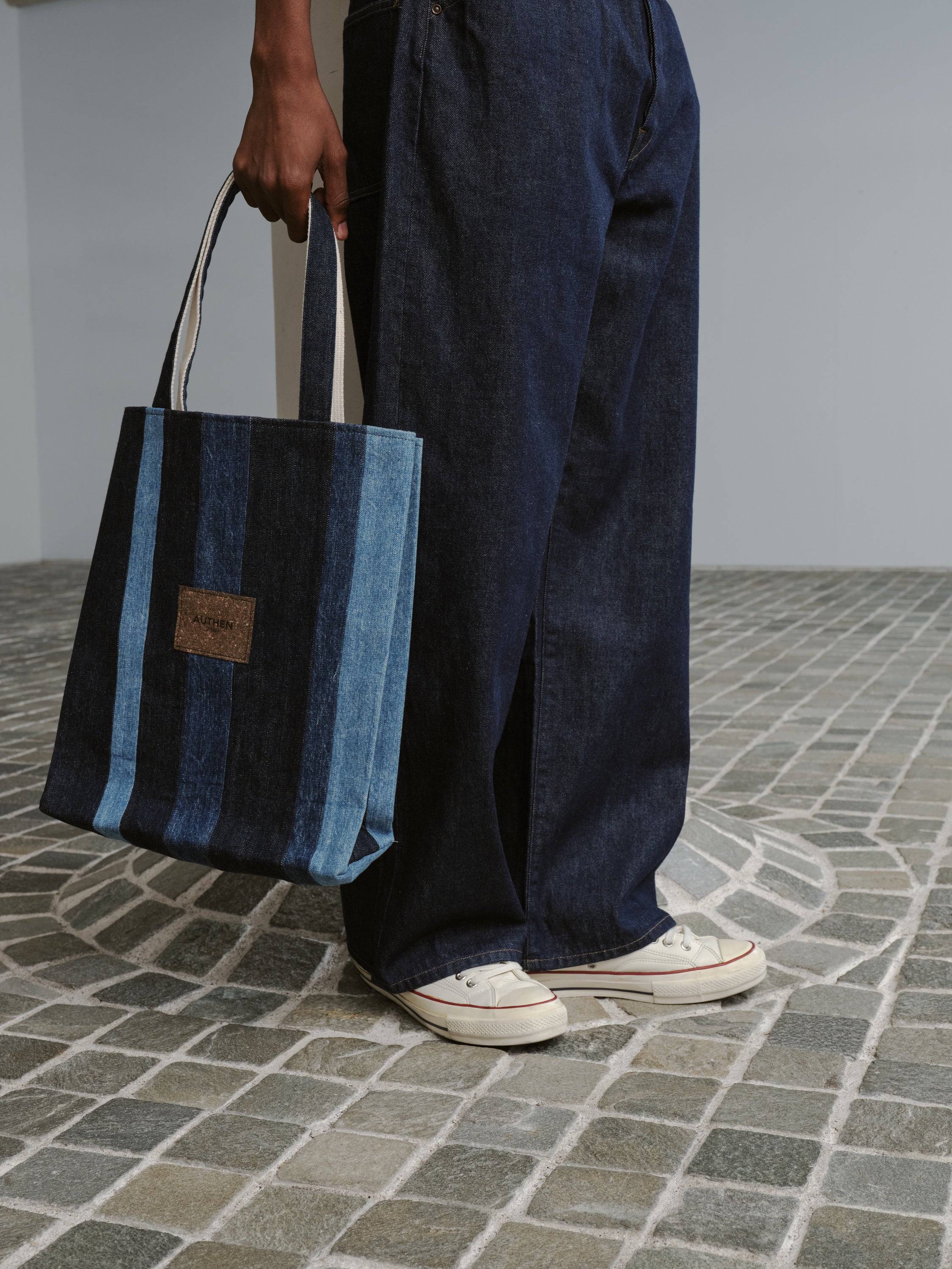 アップサイクル デニム ストライプ トートバッグ – AUTHEN ONLINE