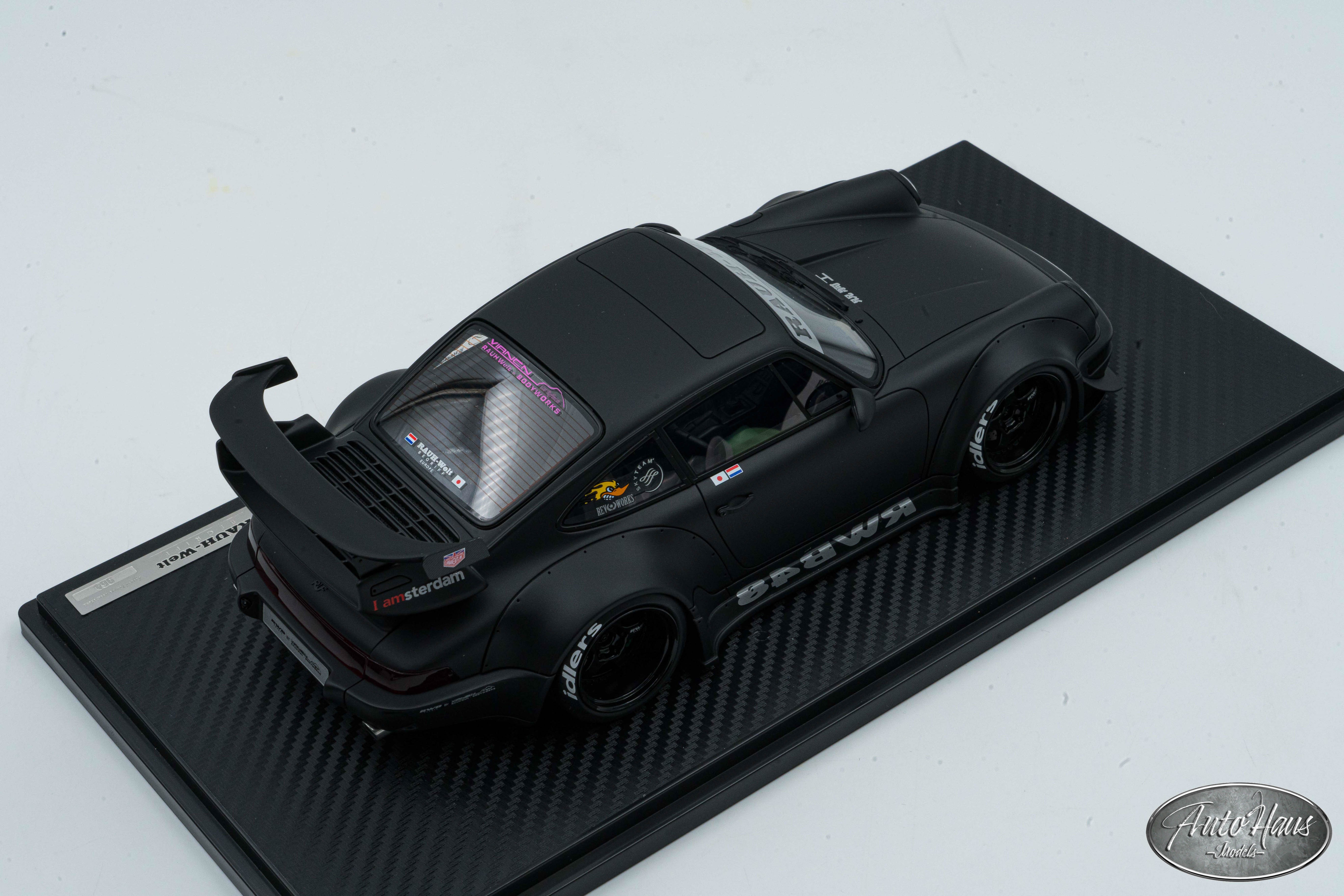 1/18 Ignition Model RWB Porsche 911 (964) Matt Black – AutoHaus Models