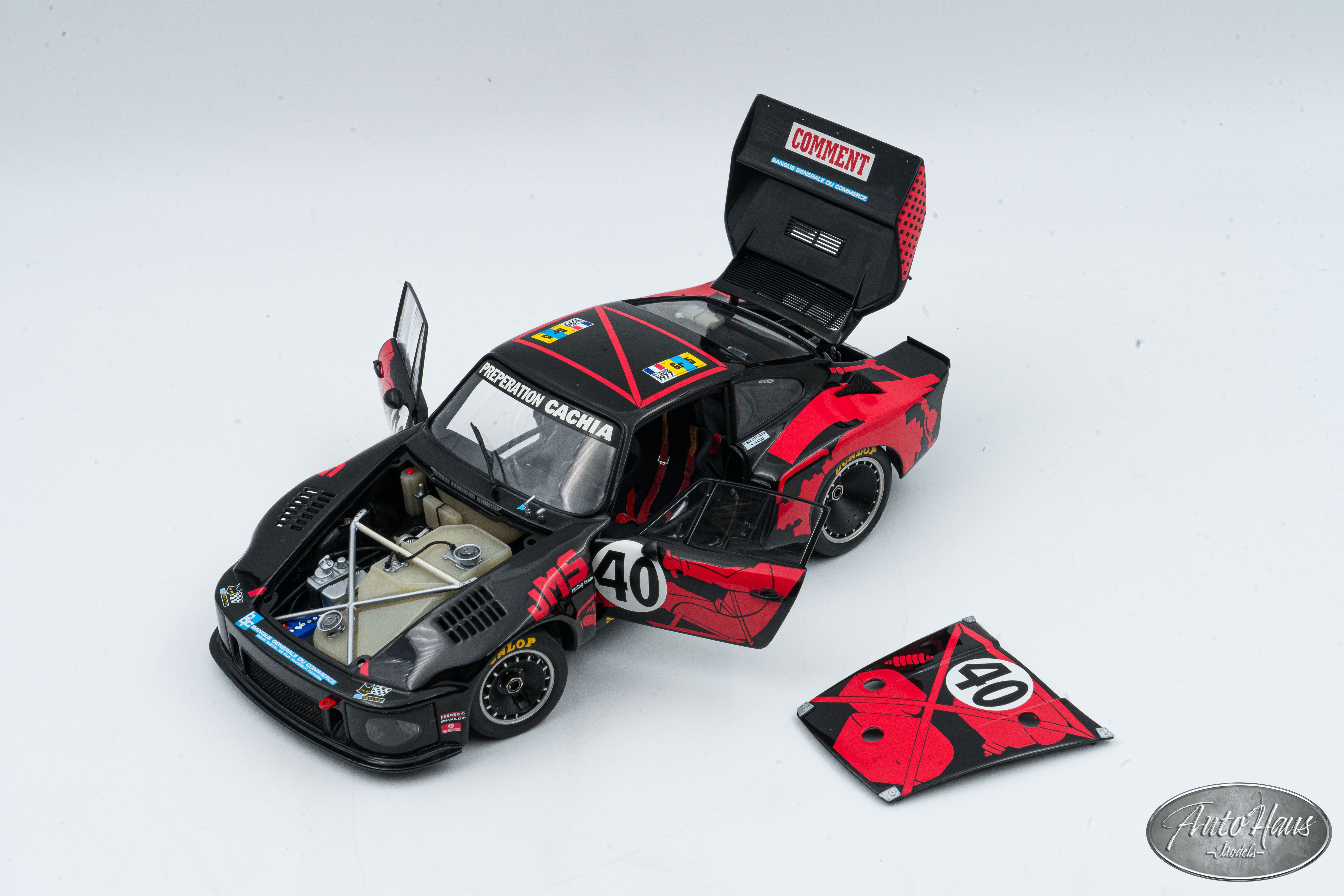 1/18 Exoto 1977 Porsche 935 le Mans #40 Black – AutoHaus Models