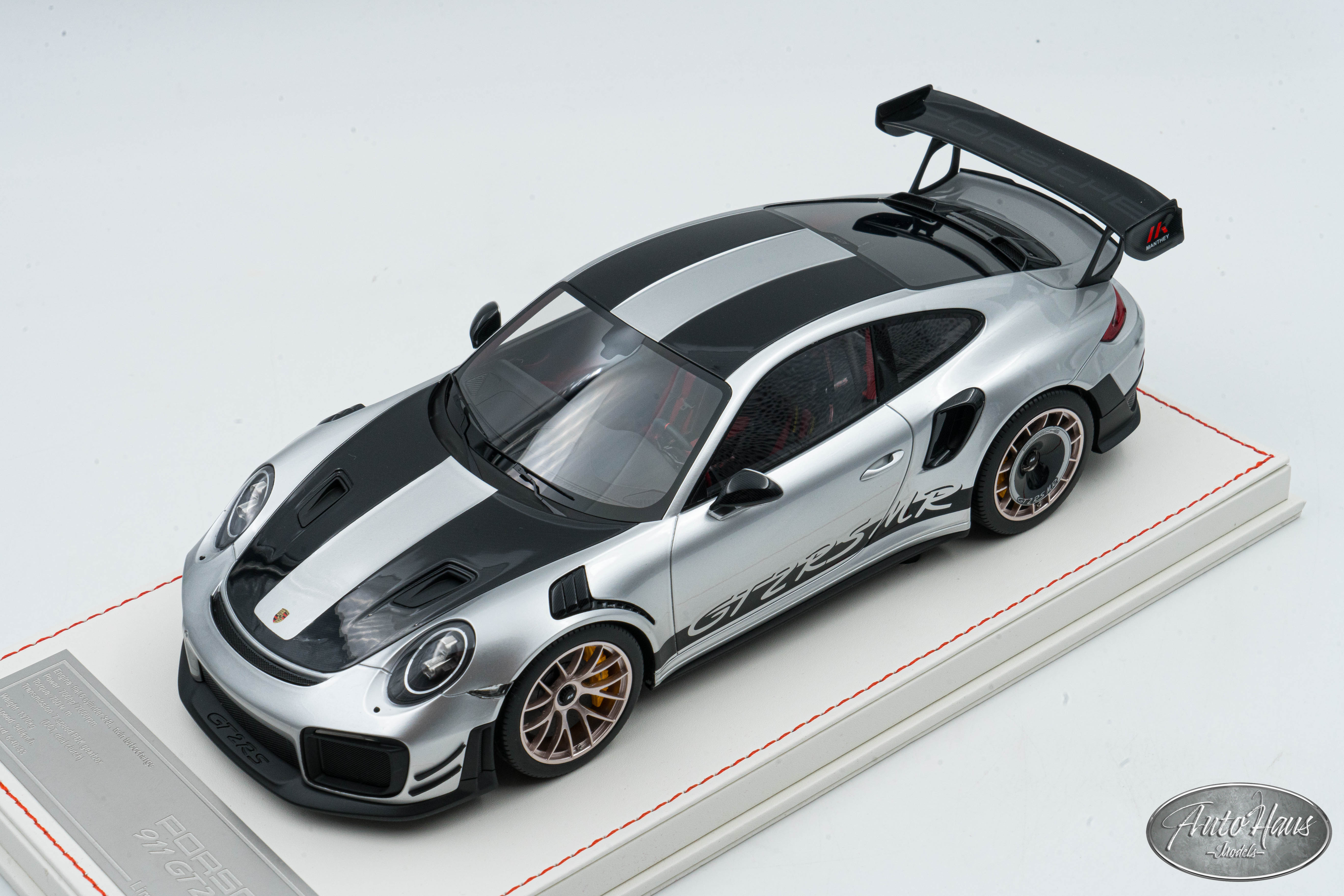 1/18 Dino Models Porsche 911 GT2 RS MR Chalk Silver – AutoHaus Models