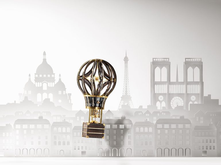 匠の技によって作られたルイ・ヴィトンの熱気球型タイムオブジェ