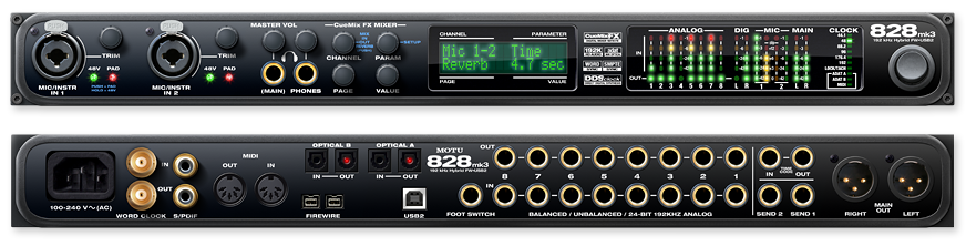 MOTU 828mk3 Hybrid FireWire/USB2 Audio Interface – AVLX