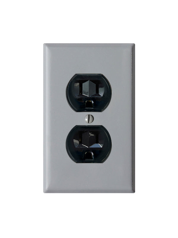 スチール2口コンセントプレート グレー | AXCIS ONLINE