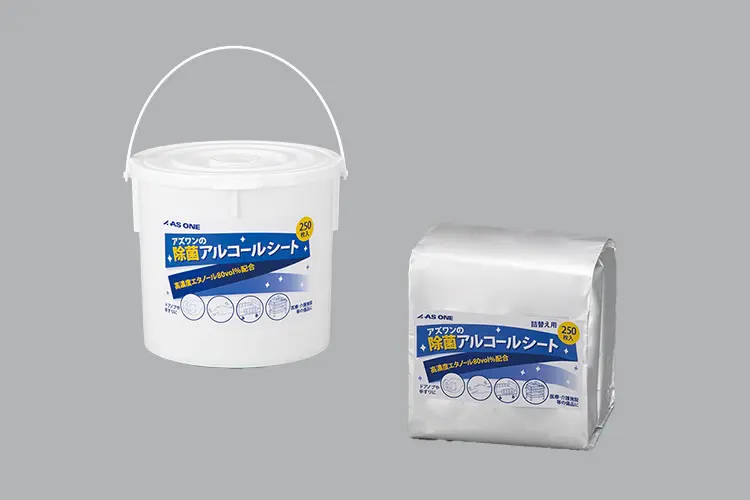 7-428-01 アズワンの除菌アルコールシート 本体 1袋（250枚入） 【AXEL