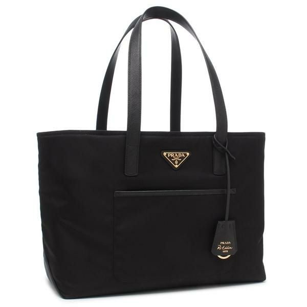 プラダ トートバッグ リナイロン ブラック レディース PRADA 1BG555