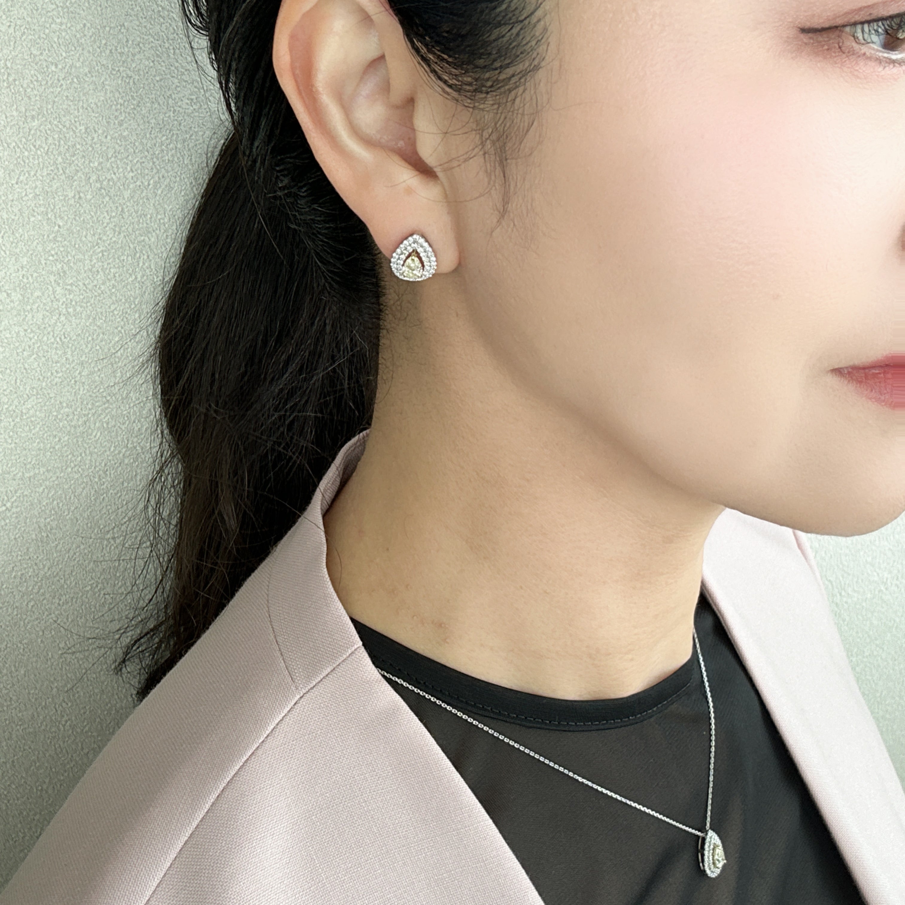 ポワール］ ピアス ライトイエローダイヤ 0.3ct PS – AYAKO SAKURAI