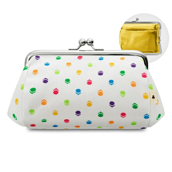 在庫商品】TAWARA型がま口コスメポーチ（中）【帆布 在庫限り