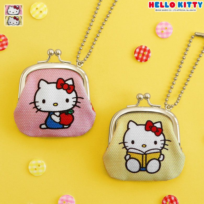 在庫商品】1.7寸ミニがま口チャーム【HELLO KITTY70's】[M便 1/8