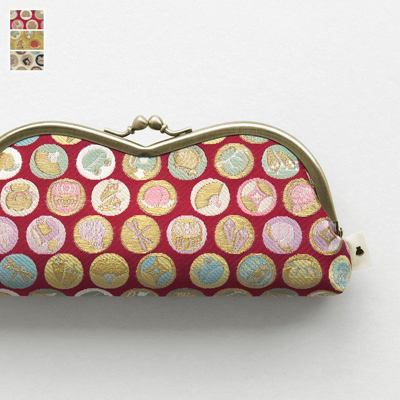 在庫商品】山型がま口メガネケース【福尽し】[M便 9/10] | がま口の